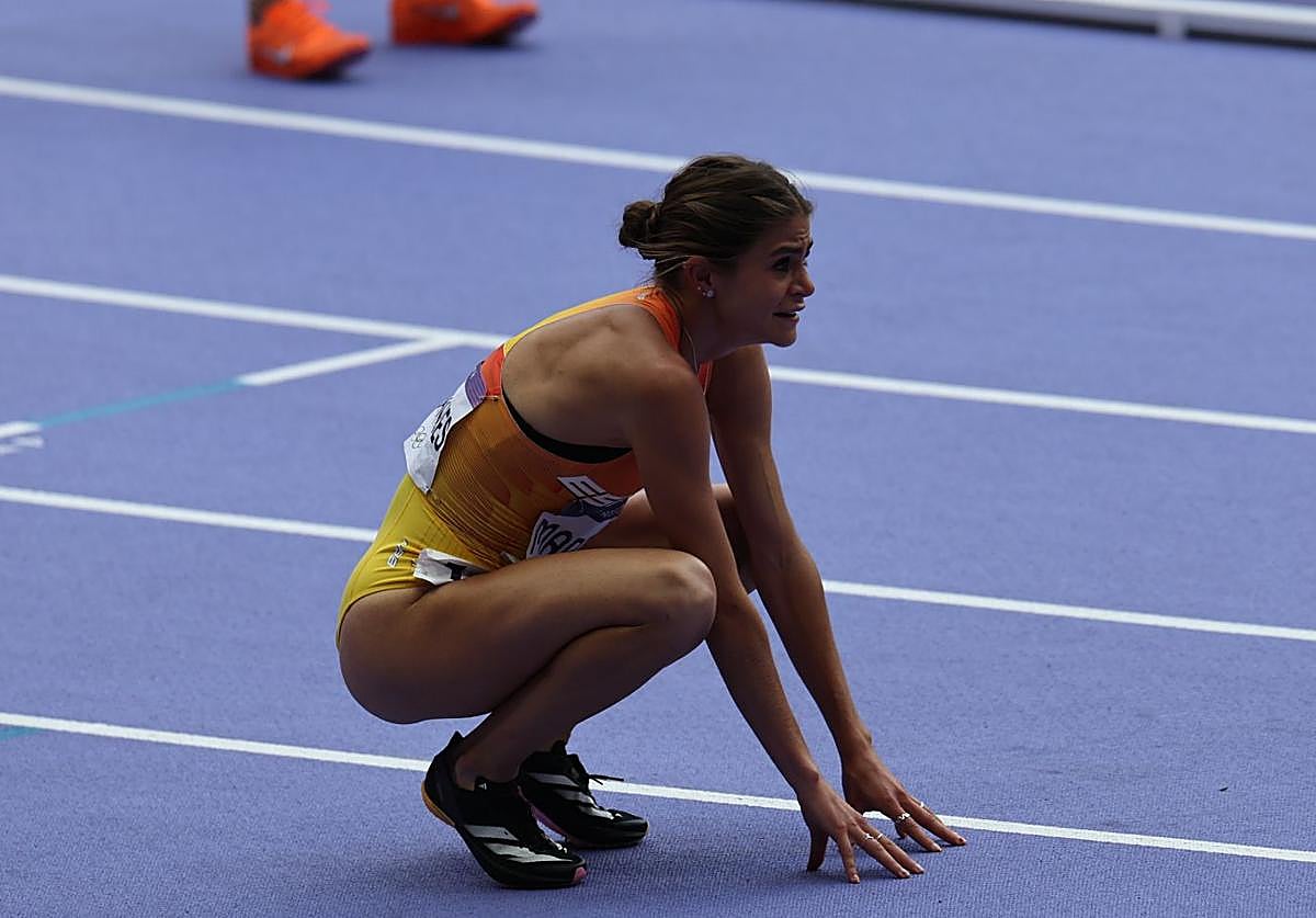 Águeda Marqués, tras una de las pruebas de los Juegos de París.