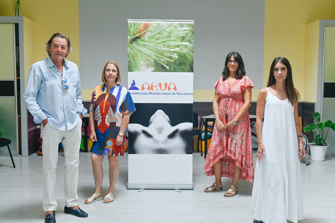 El presidente de ARVA, José Ramón Díaz, la médica de la asociación, Trinidad G. Talegón, su psicóloga, Beatriz Domínguez, y su trabajadora social, Estela Morán.