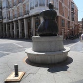 Denunciado por sustraer la 'P' junto a la estatua a la Mujer Palentina