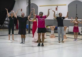 Un momento del ensayo, en el Matadero de Madrid.