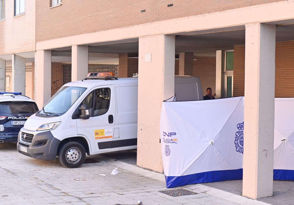 Servicios forenses y Policía, el lunes en el número 4 de la calle Sisón de Valladolid.