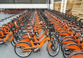 Almacén de bicicletas de Biki en el polígono de Argales.