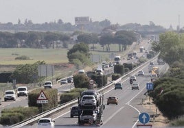 La autovía A-62 en un tramo diferente al de las obras que inician el próximo lunes.