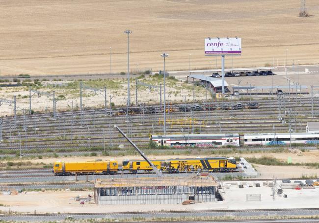 Trabajos en el complejo ferroviario.