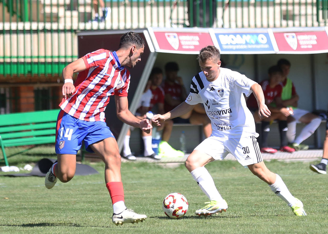 Fotos del partido entre la Segoviana y el Atlético de Madrid B