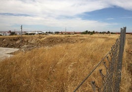 Terrenos junto al CIDE, con el polígono del Cerro al fondo, donde se prevé el nuevo recinto ferial de Segovia.