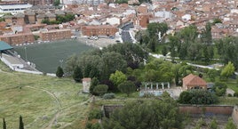 Zona junto al arbolado donde está previsto el aparcamiento.