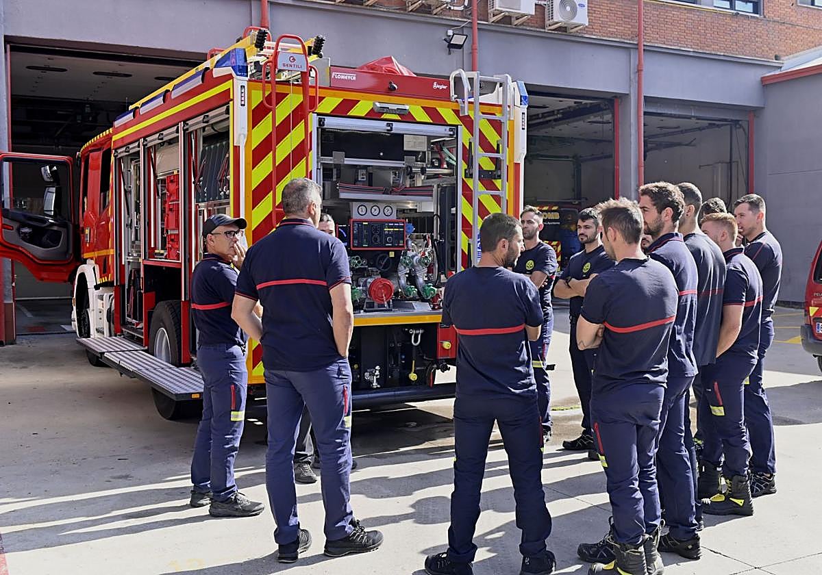 Equipo de bomberos de Valladolid.
