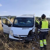 Dos heridos en un accidente de tráfico en Traspinedo