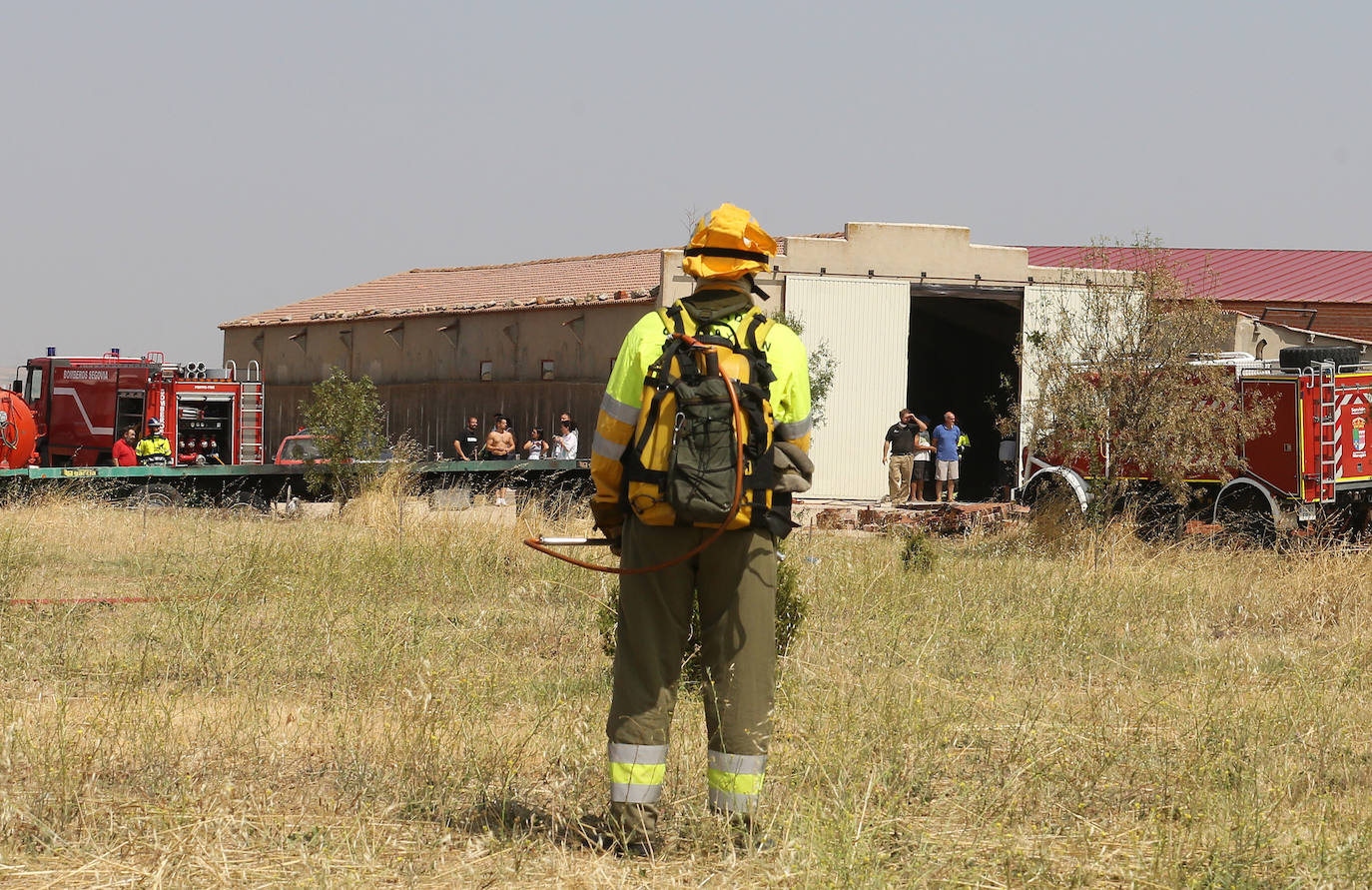 Fotografías del incendio en Marazuela