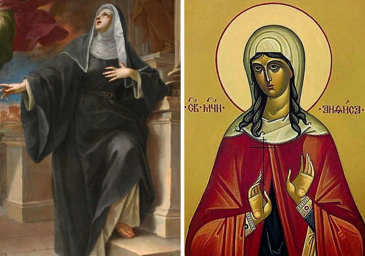 Santa Mónica de Hipona y Santa Antusa mártir.