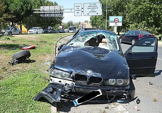 El vehículo accidentado.