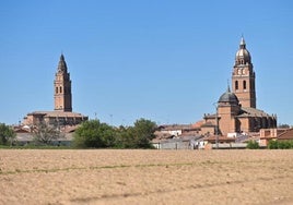 torres de las Iglesias de Santa María y San Pedro en Alaejos.