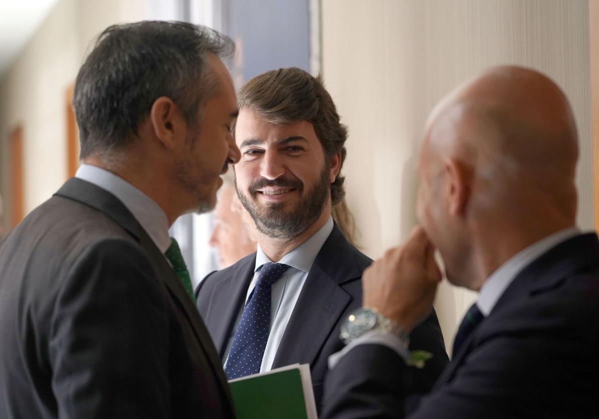 Juan García-Gallardo, este lunes en la Junta de Portavoces de las Cortes.