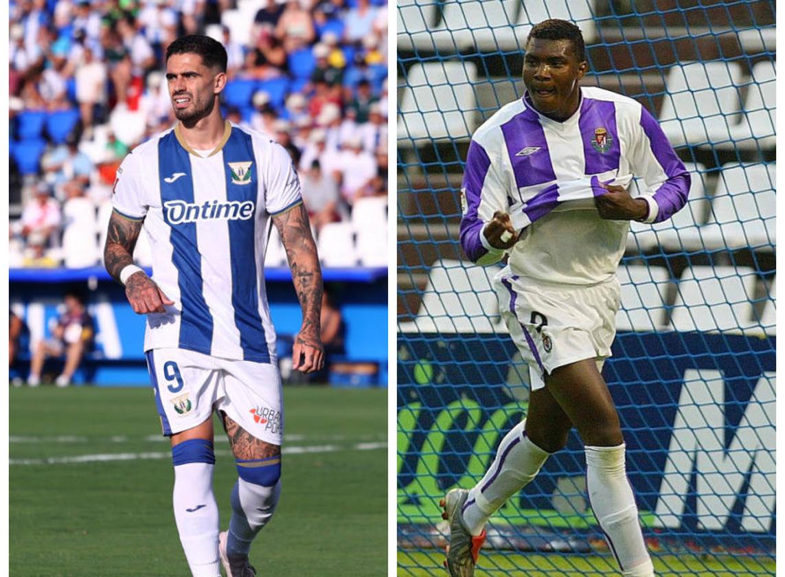 Miguel de la Fuente y Makukula, dos ejemplos de jugadores que han vestido las camisetas de Real Valladolid y Leganés.