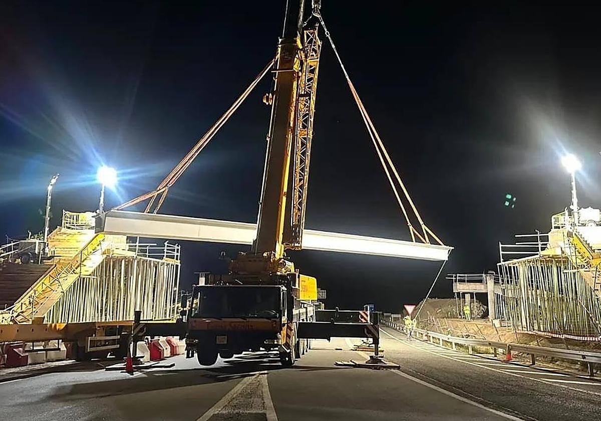 Instalación de la viga.