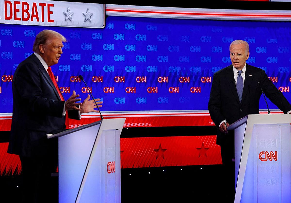 Debate entre Trump y Biden.