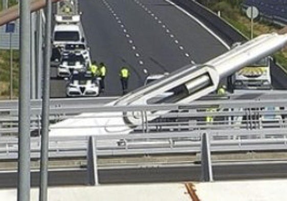 Fotografía de las cámaras de la Dirección General de Tráfico donde se ha producido el choque frontal.