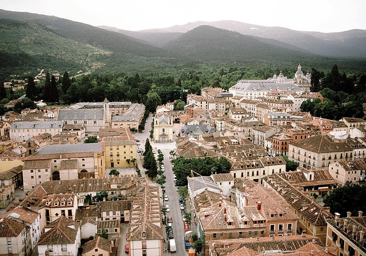 Vista aérea del Real Sitio de San Ildefonso.