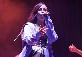 Megy Nikol, durante su concierto el año pasado en la Plaza Mayor.