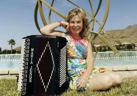María Jesús y su acordeón.