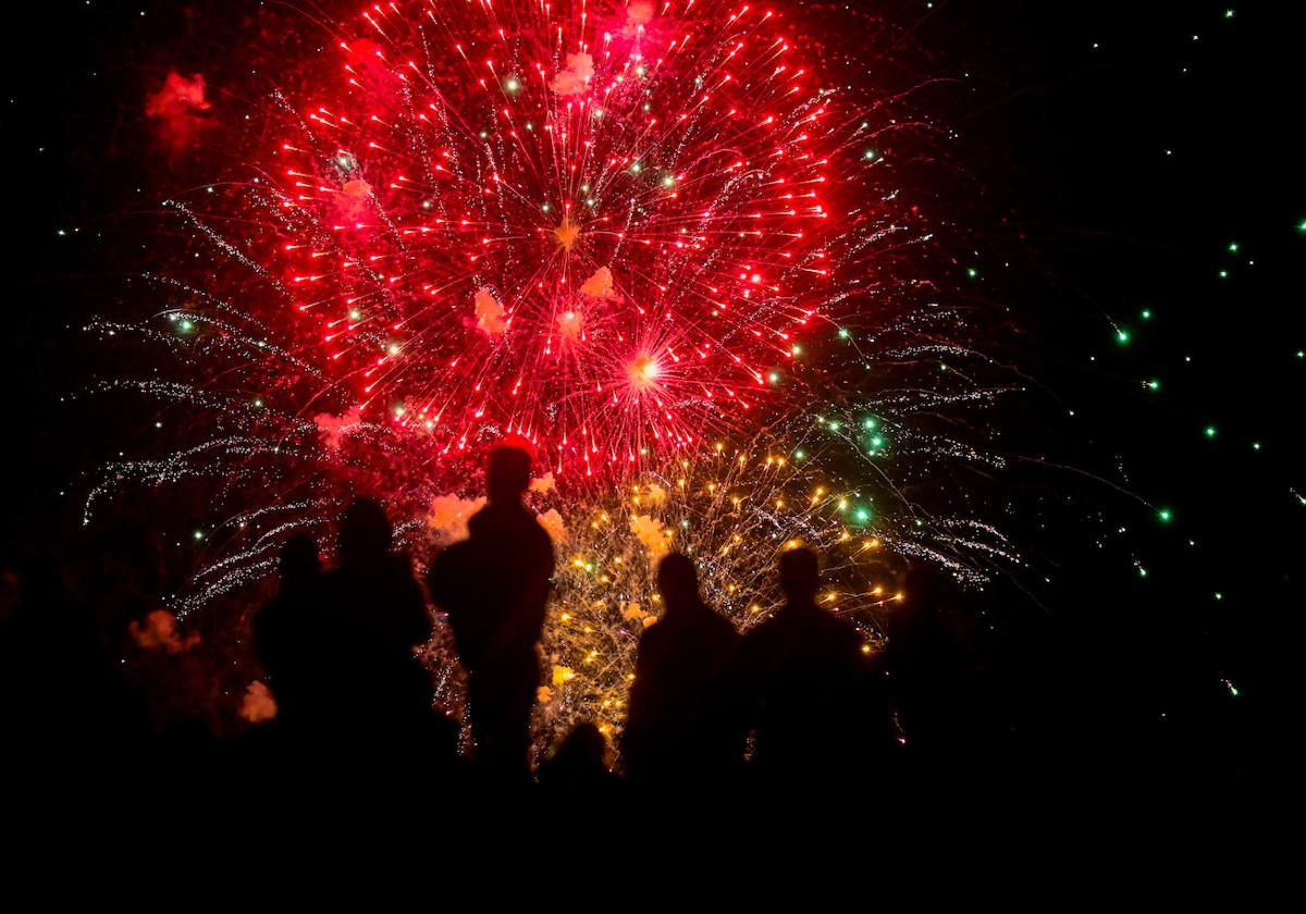 Las imágenes de los fuegos artificiales en Valladolid