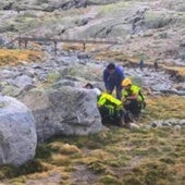 Rescatado en helicóptero un montañero de 65 años al sufrir una caída mientras escalaba