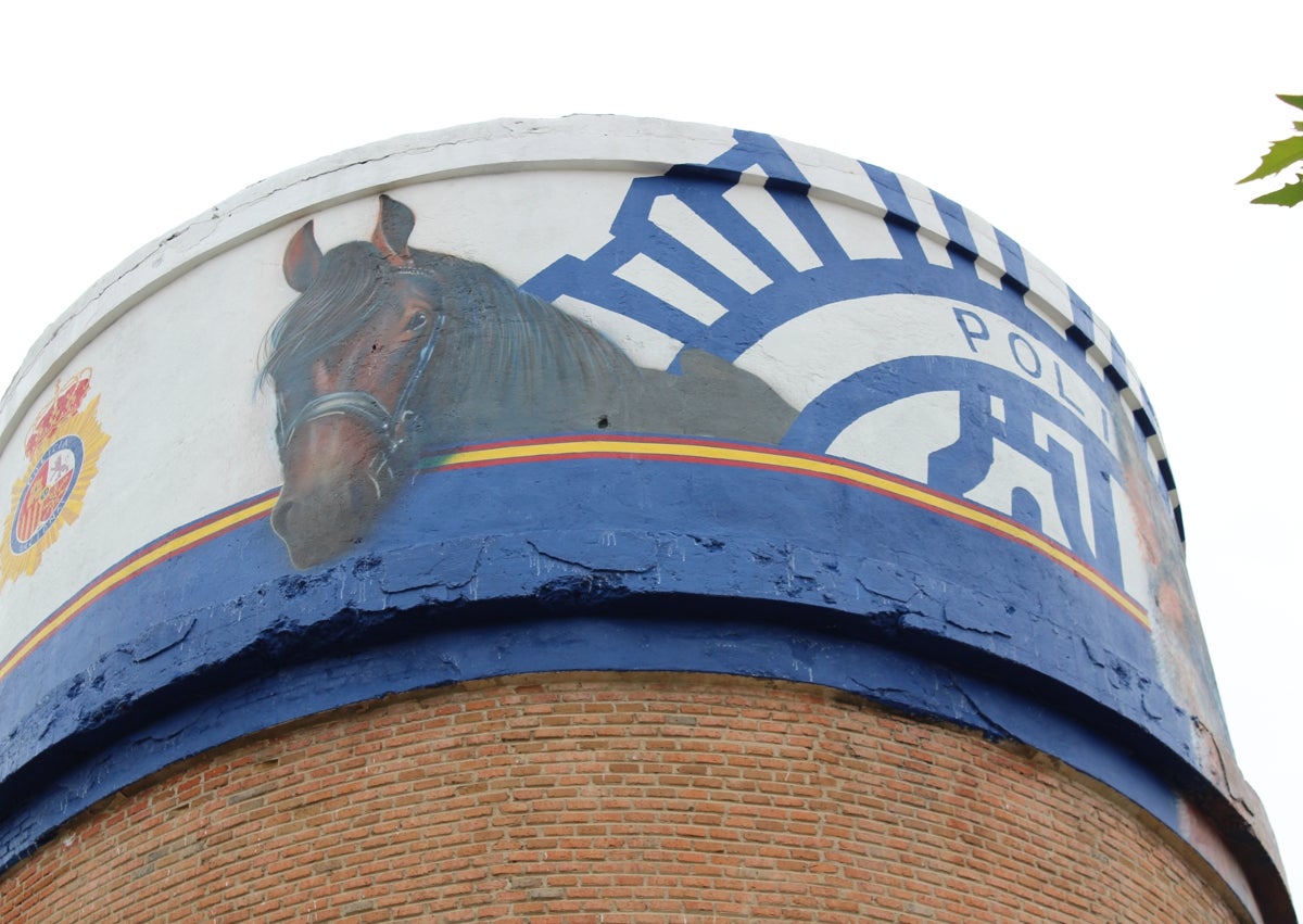 Imagen secundaria 1 - Mural de Nano A. Lázaro en el depósito del agua medinense