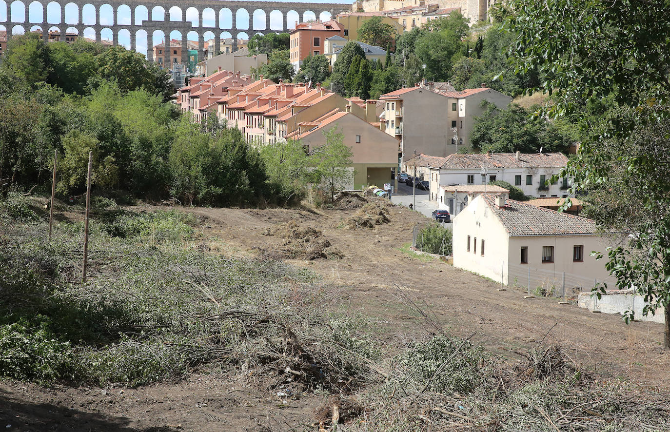 Fotografías del desbroce entre Vía Roma y Los Novillos