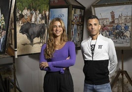 Victoria Francia, artista plástica y Francisco López, presidente de la Peña La Alforja.