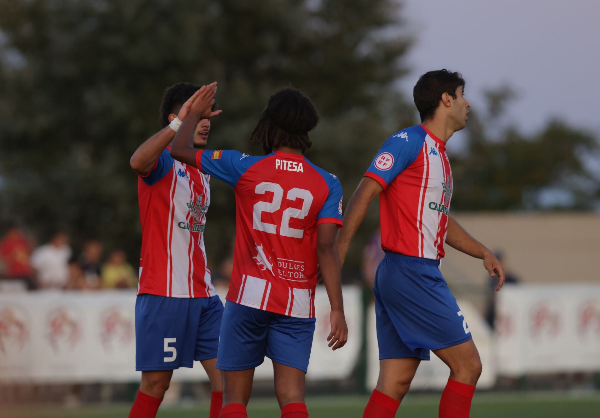 Los jugadores del Tordesillas celebran un gol en el Trofeo Diputación.