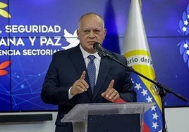 El ministro del Initerior venezolano, Diosdado Cabello.