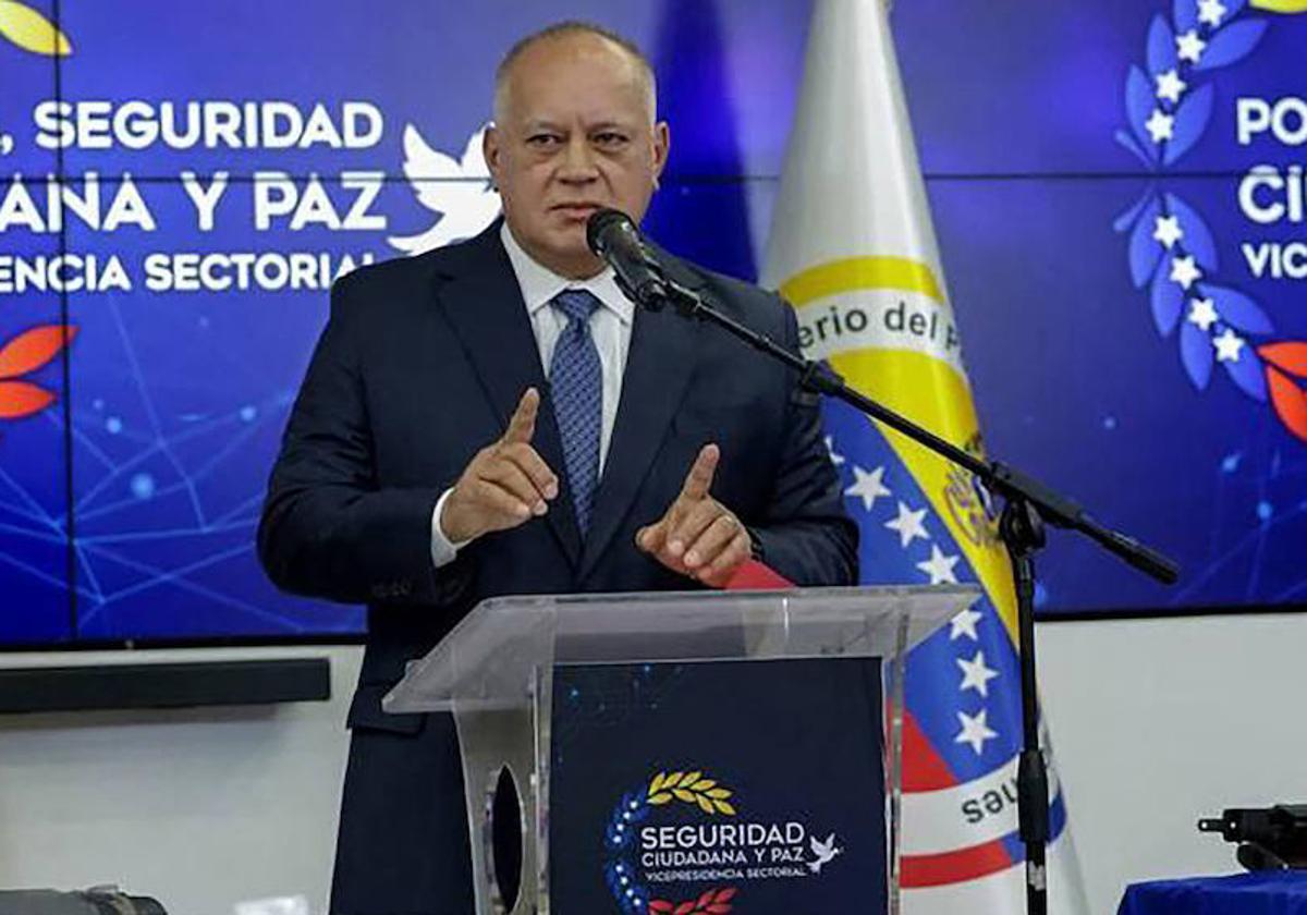 El ministro del Initerior venezolano, Diosdado Cabello.