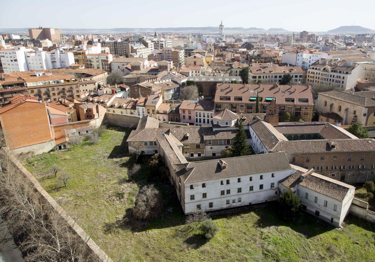 Vista área del convento de Las Catalinas, propiedad del Ayuntamiento de Valladolid.