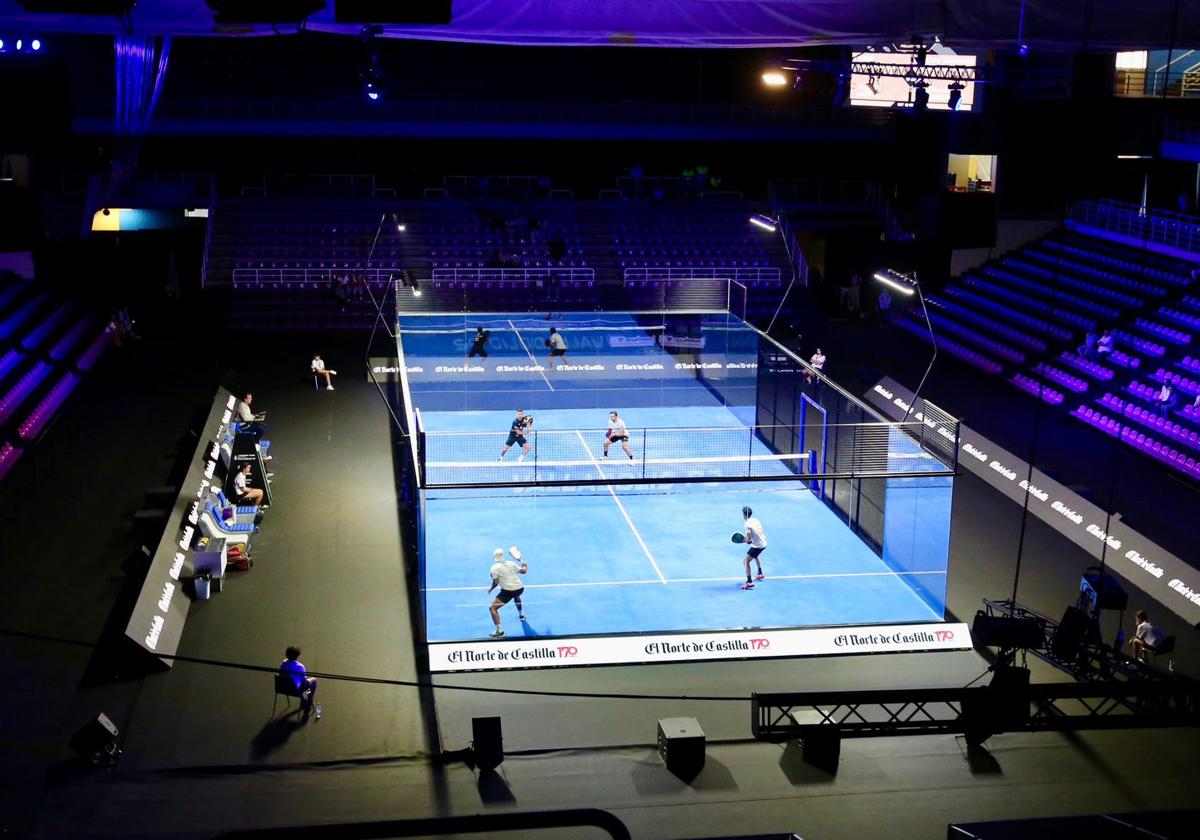 Aspecto de la pista instalada en el polideportivo Pisuerga.