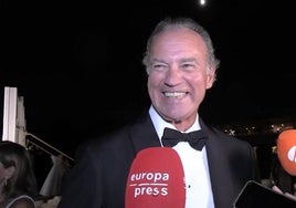 Bertín Osborne en su reaparición en los Premios Escaparate.