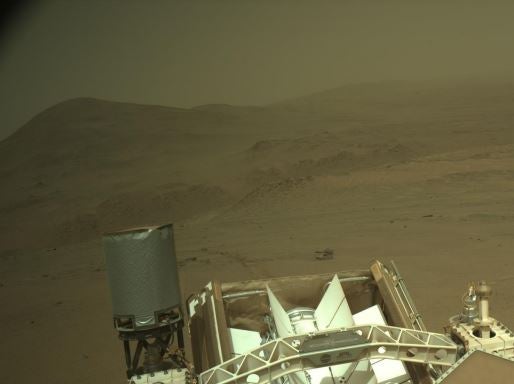 Imagen más actual, de este 16 de septiembre. Más cerca de su destino, el rover deberá superar un desnivel de 300 metros.