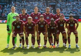 Once inicial del Real Valladolid ante el Celta en Balaídos.