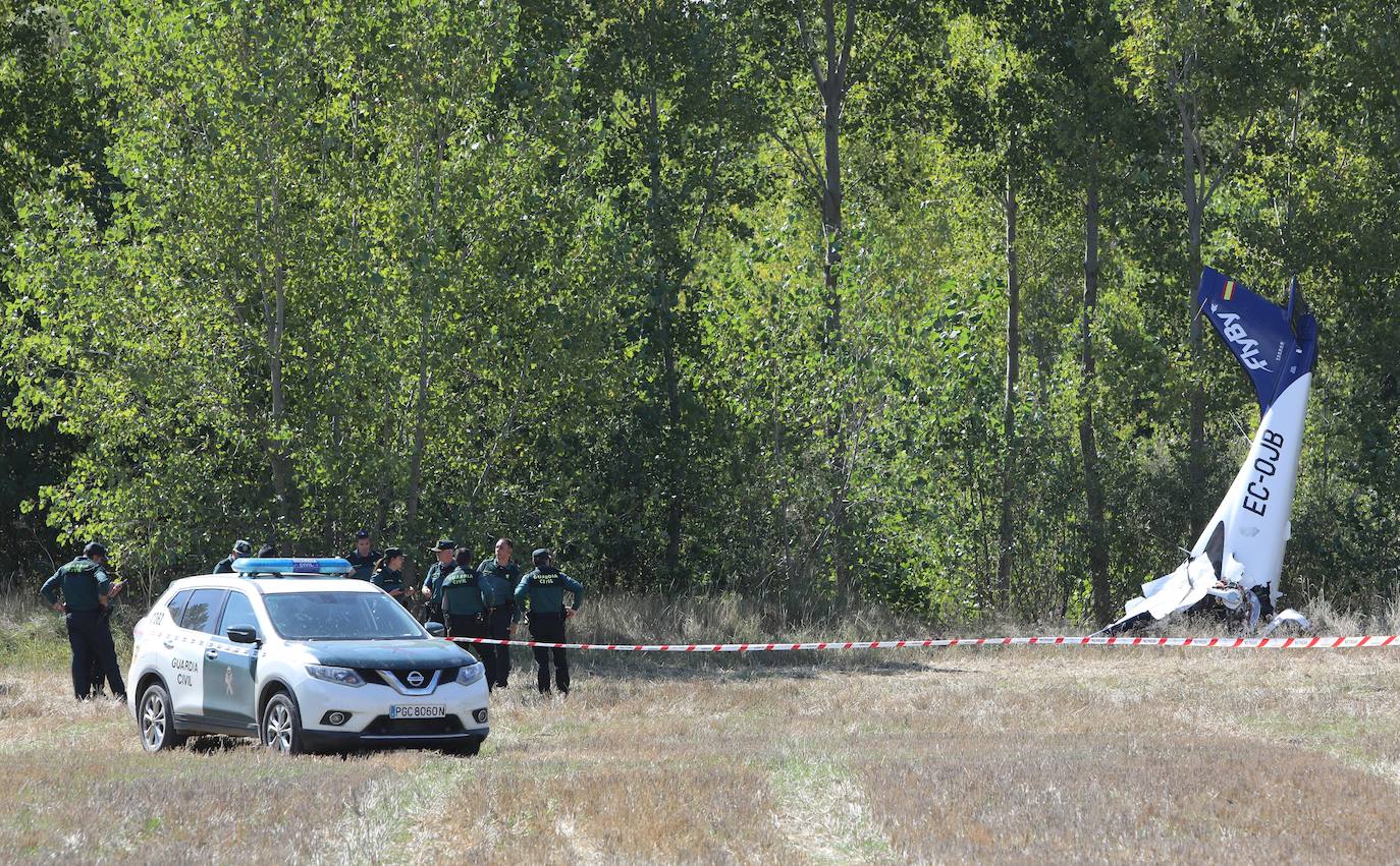 Las imágenes de la avioneta siniestrada en Palencia