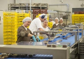 Trabajadores de la fábrica del polígono de San Cristóbal, en una imagen de archivo.