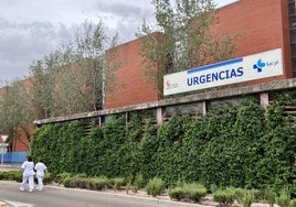 Acceso a Urgencias del Hospital Río Hortega.