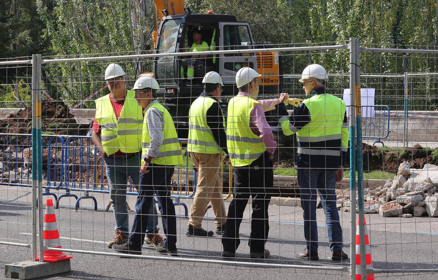 Así es el trabajo para reparar el socavón detrás de Maristas