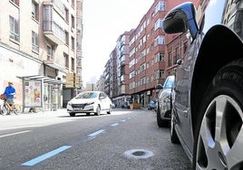 Zona azul en la calle Nicolás Salmerón.