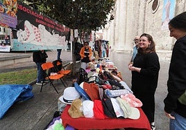 Las agrupaciones de vecinos de Valladolid celebran el 'Día Vecinal' en la plaza de la Universidad.