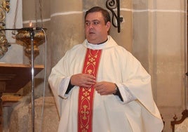 David Pérez, en una eucaristía en la Catedral este miércoles.