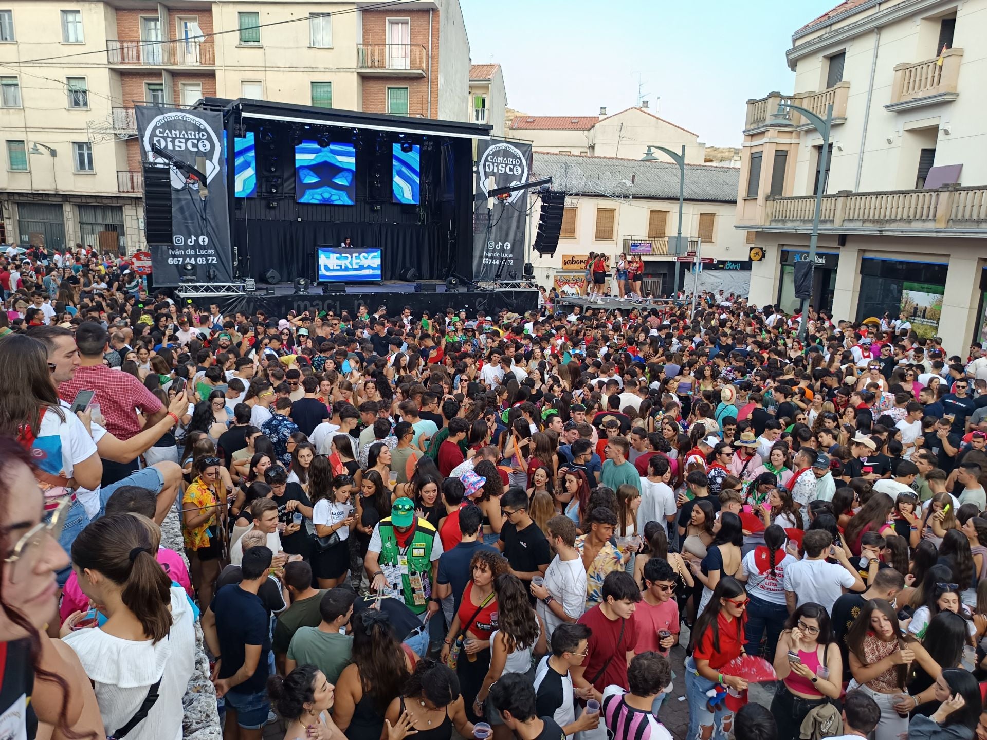 Discómovil durante las últimas fiestas de Cuéllar.