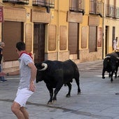 Un joven sufre un puntazo en el encierro de Íscar