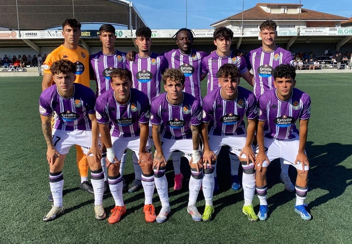 Alineación inicial del Real Valladolid Promesas ante el Escobedo