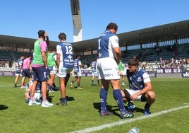 Jugadores del VRAC, tras caer en la final de la Supercopa.