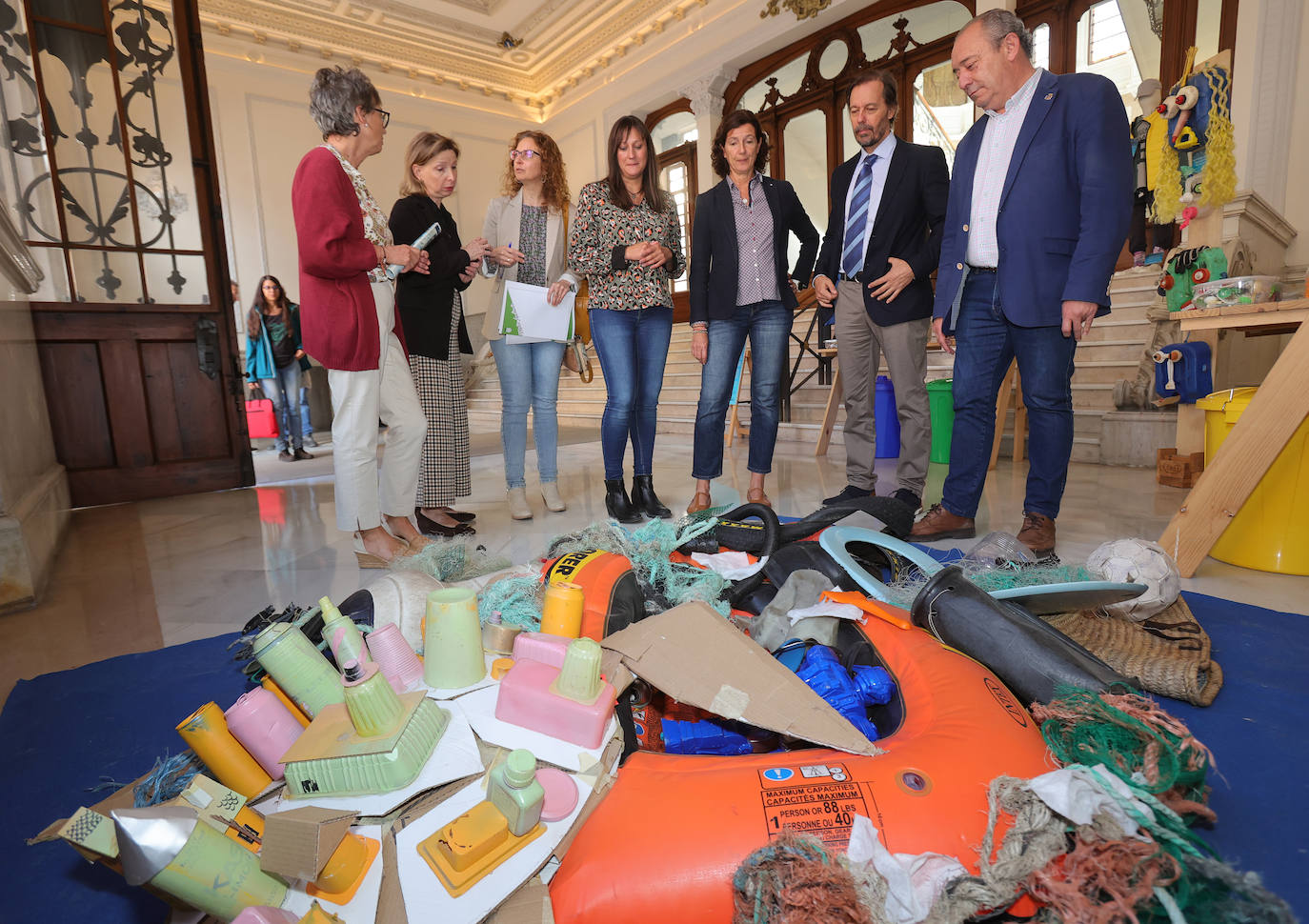 Residuos de plástico de ríos y mares, en Palencia